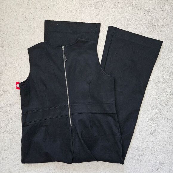 NWT Spanx | Perfect Sleeveless Jumpsuit In Classic Black, Womens Large Petite - Picture 5 of 12